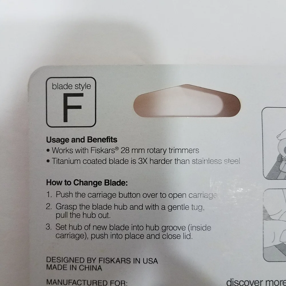 Fiskars 28mm Trimmer Blades 2 Pk New